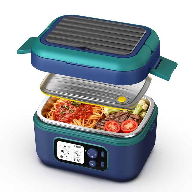 Cordless Self-Heating Lunch Box with Schedule Timer