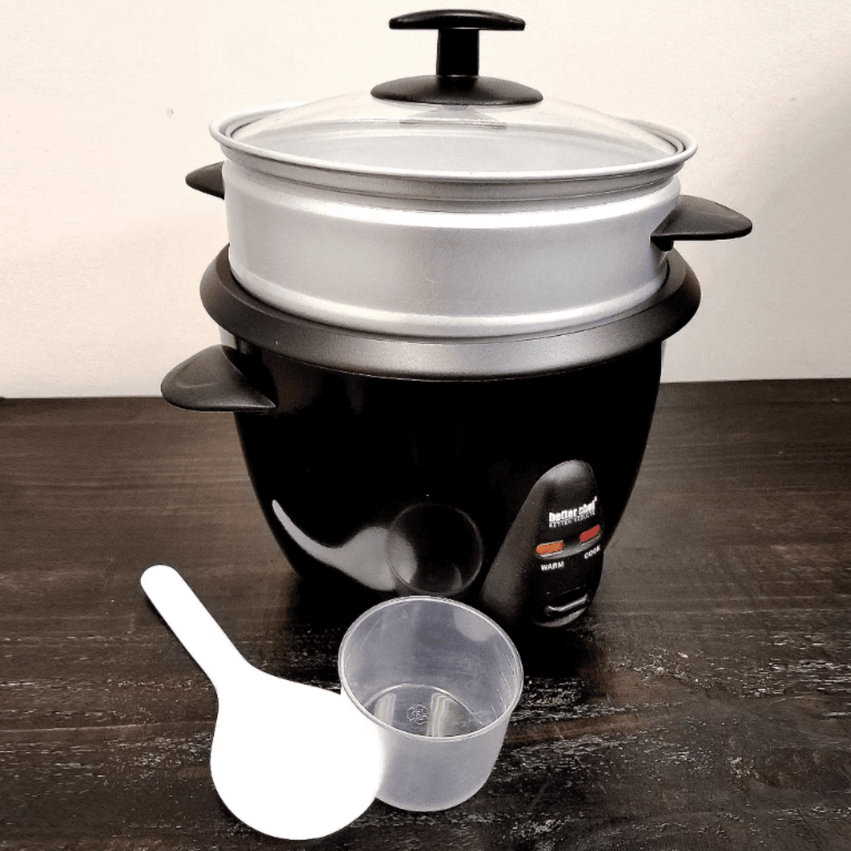 Better Chef Rice Cooker with Steamer and Non-Stick Pot
