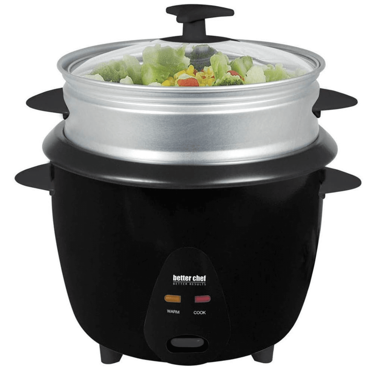 Better Chef Rice Cooker with Steamer and Non-Stick Pot