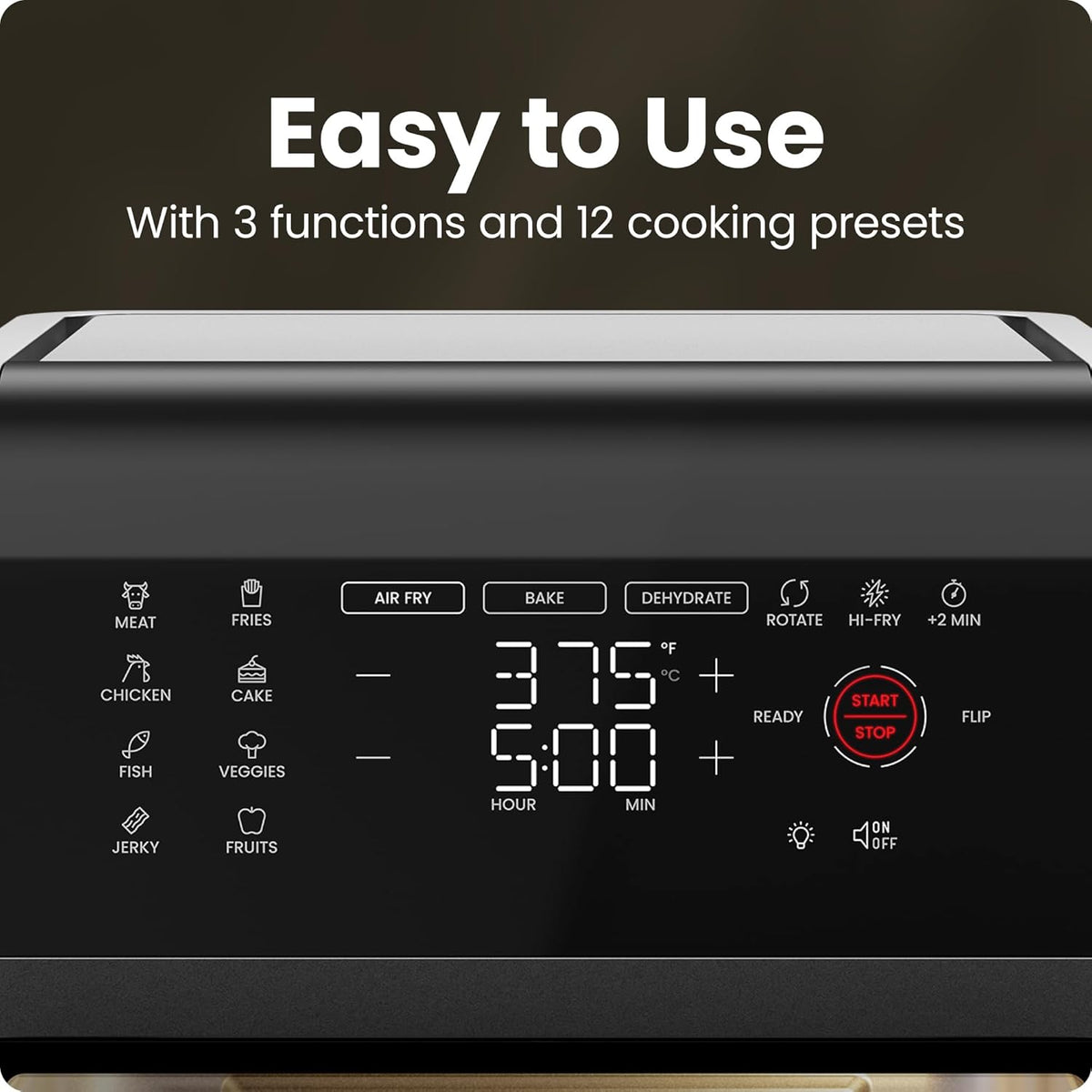 Chefman 6-in-1 Air Fryer Oven with Digital Timer, Touchscreen, and 12 Presets