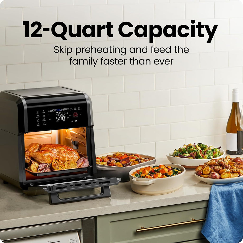 Chefman 6-in-1 Air Fryer Oven with Digital Timer, Touchscreen, and 12 Presets