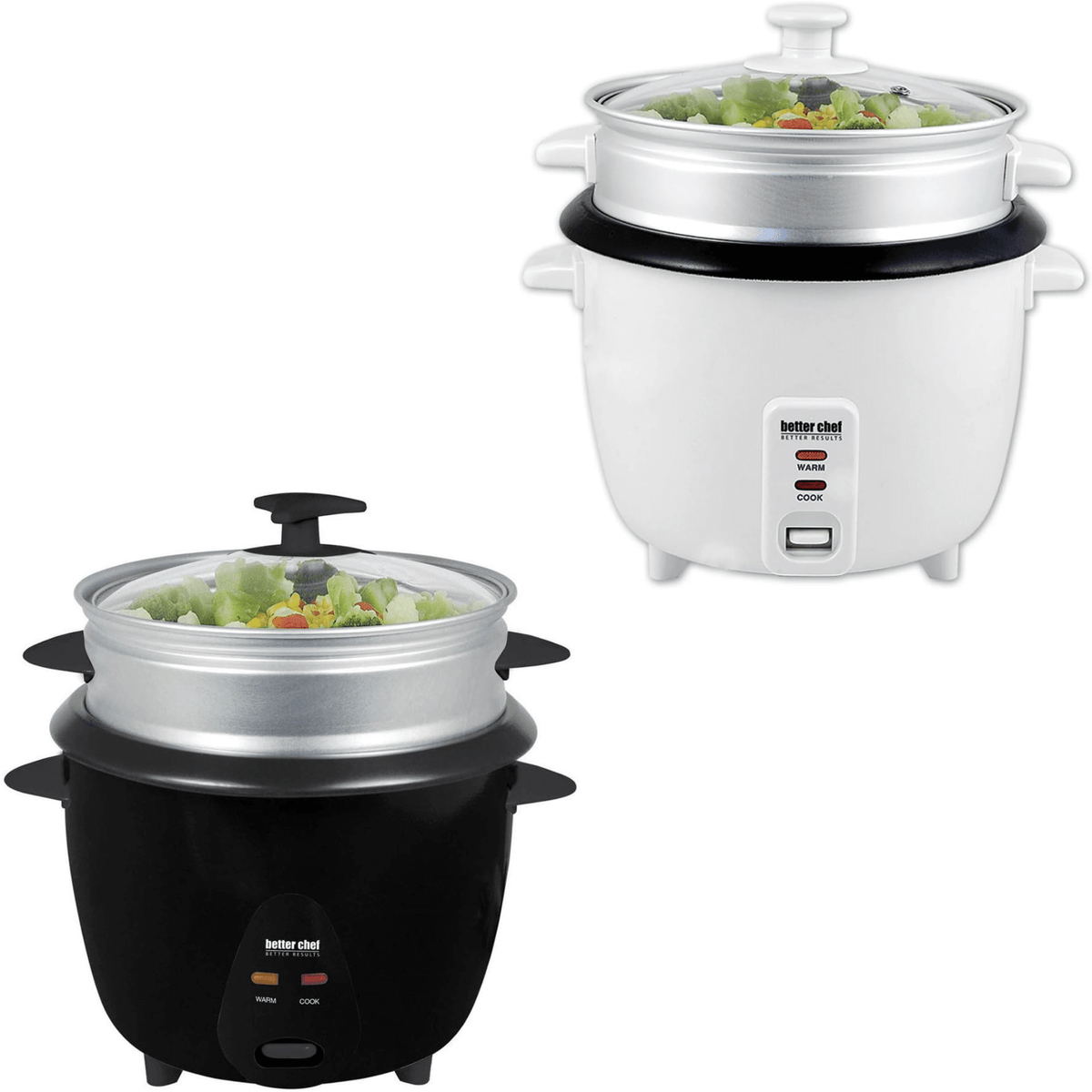 Better Chef Rice Cooker with Steamer and Non-Stick Pot