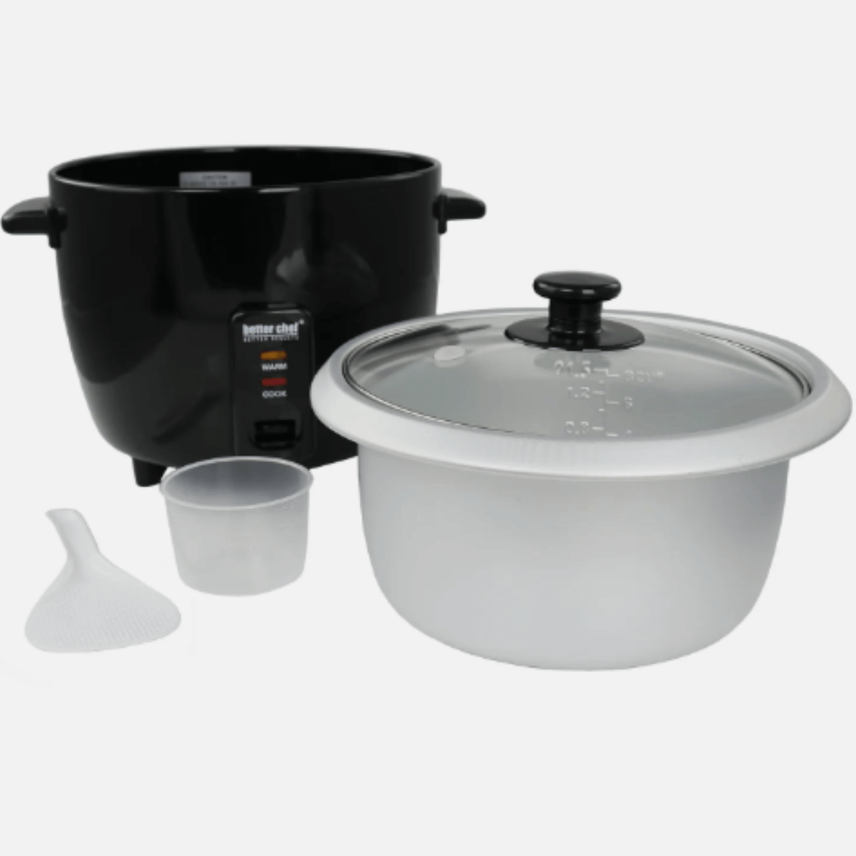 Better Chef Rice Cooker with Measuring Cup and Paddle