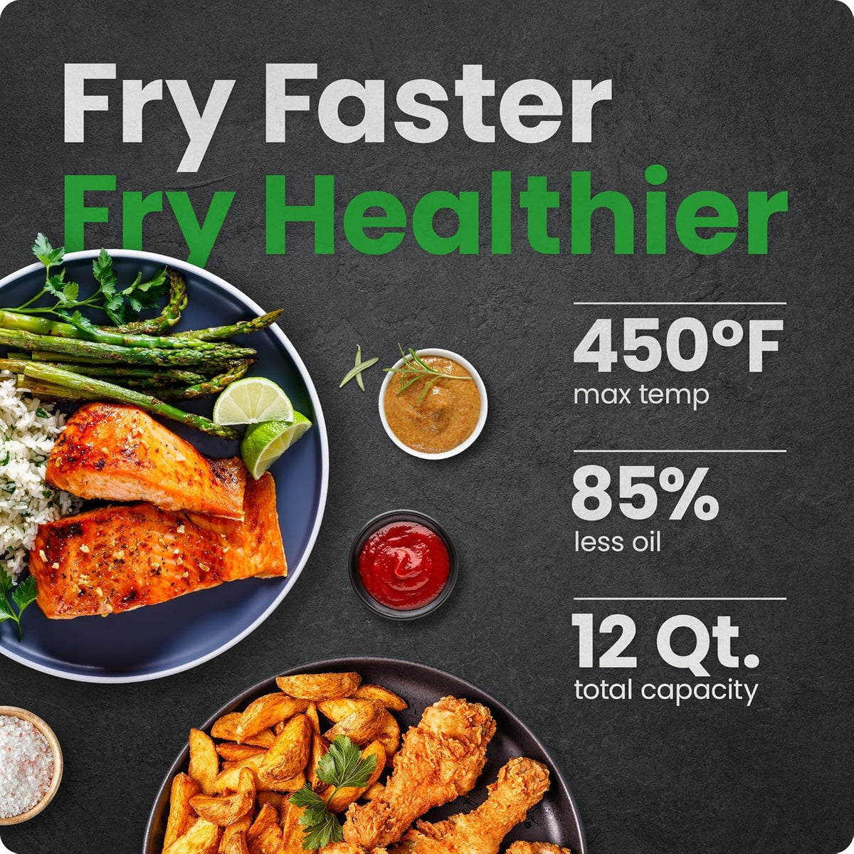 Chefman 6-in-1 Air Fryer Oven with Digital Timer, Touchscreen, and 12 Presets