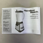 HAMILTON BEACH Power Elite Blender With 40 Oz Glass Jar 9"H Clear 58148G