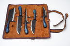 5-Piece Hand-Forged Kitchen Knife Set - Dragon Scale Carbon Steel