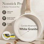 CAROTE White Granite Nonstick Pots and Pans Set