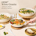 CAROTE White Granite Nonstick Pots and Pans Set