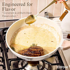 CAROTE White Granite Nonstick Pots and Pans Set