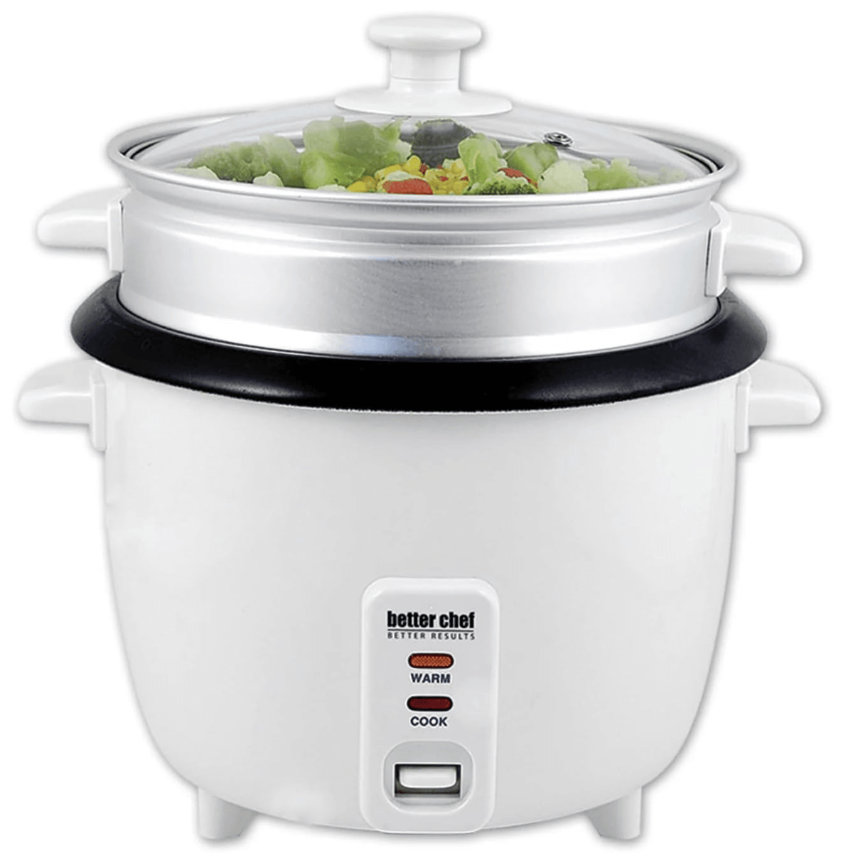 Better Chef Rice Cooker with Steamer and Non-Stick Pot