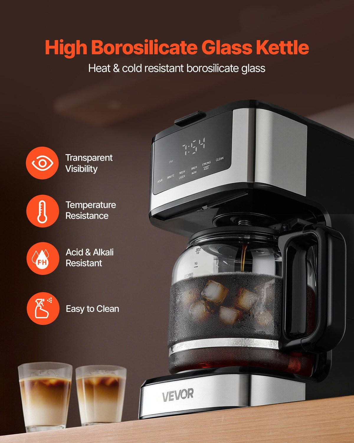 VEVOR Programmable Coffee Maker- 12 Cup