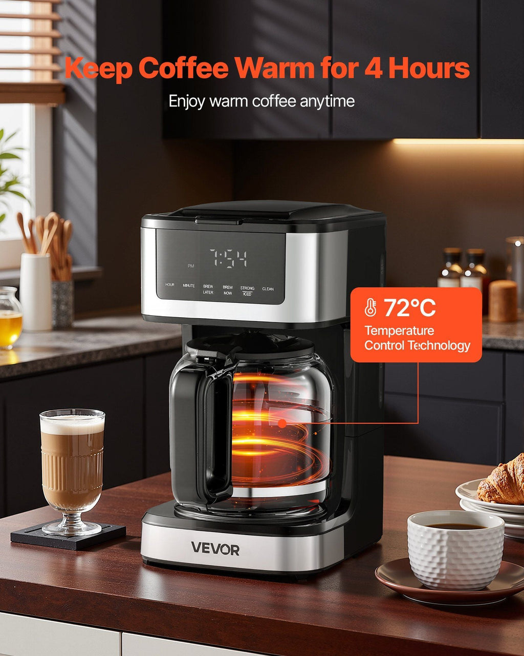 VEVOR Programmable Coffee Maker- 12 Cup